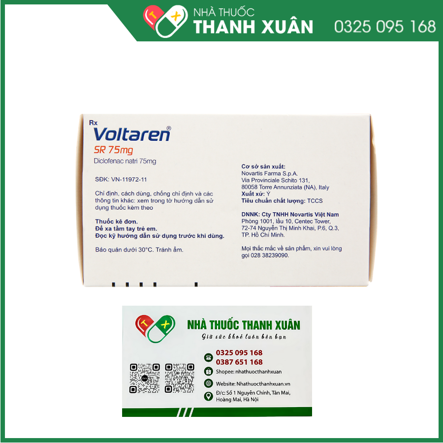 Voltaren SR 75mg điều trị viêm và thoái hoá của bệnh thấp khớp
